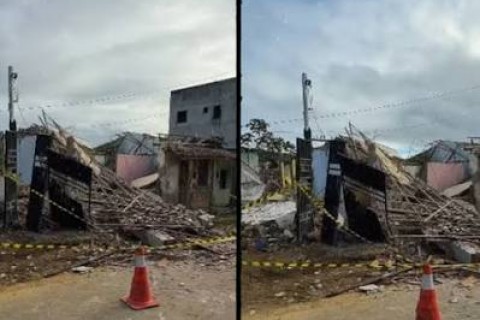 Explosão de botijão de gás destrói casa e deixa três feridos na Bahia